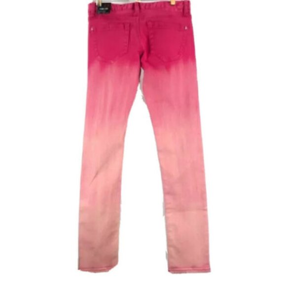 Juniors Pink Soho Babe Skinny Pants Gradient Wash - Picture 2 of 4